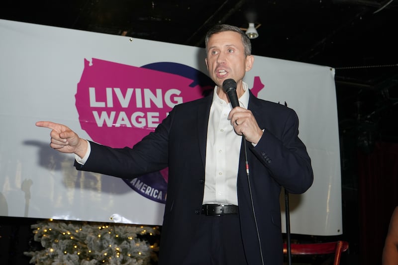 LOS ANGELES, CALIFORNIA - DECEMBER 10: Chair Ken Martin attends the event 'Celebrities And National Leaders At the DNC Winter Meeting For Stand Up For a Living Wage' at The Three Clubs on December 10, 2025 in Los Angeles, California. (Photo by Olga Onate/Getty Images)