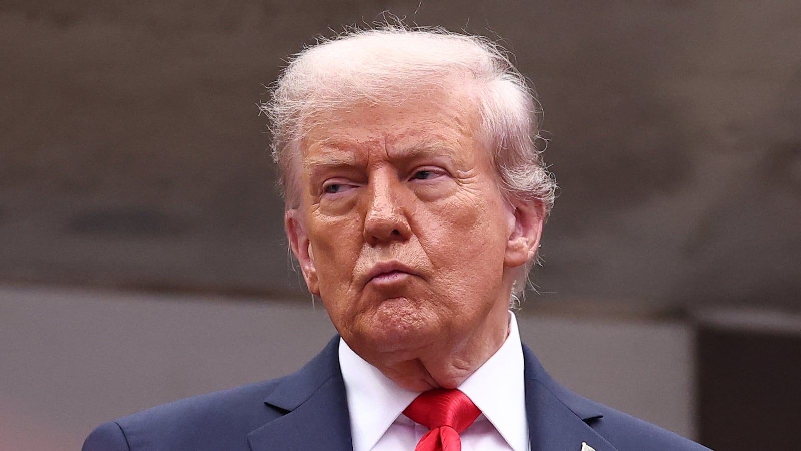 US President Donald Trump attends the men's singles final tennis match between Spain's Carlos Alcaraz and Italy's Jannik Sinner on the last day of the US Open tennis tournament at the USTA Billie Jean King National Tennis Center in New York City, on September 7, 2025. (Photo by CHARLY TRIBALLEAU / AFP) (Photo by CHARLY TRIBALLEAU/AFP via Getty Images)