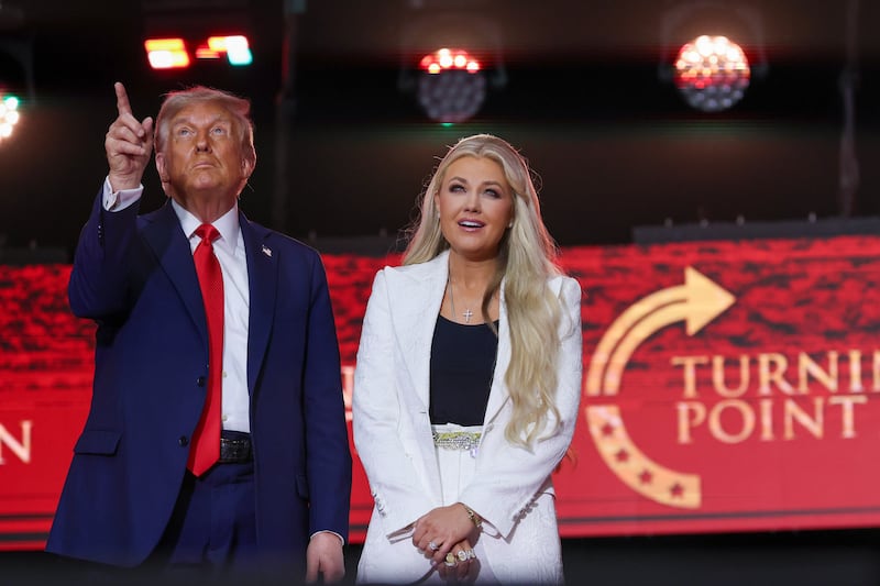 Donald Trump and Erika Kirk
