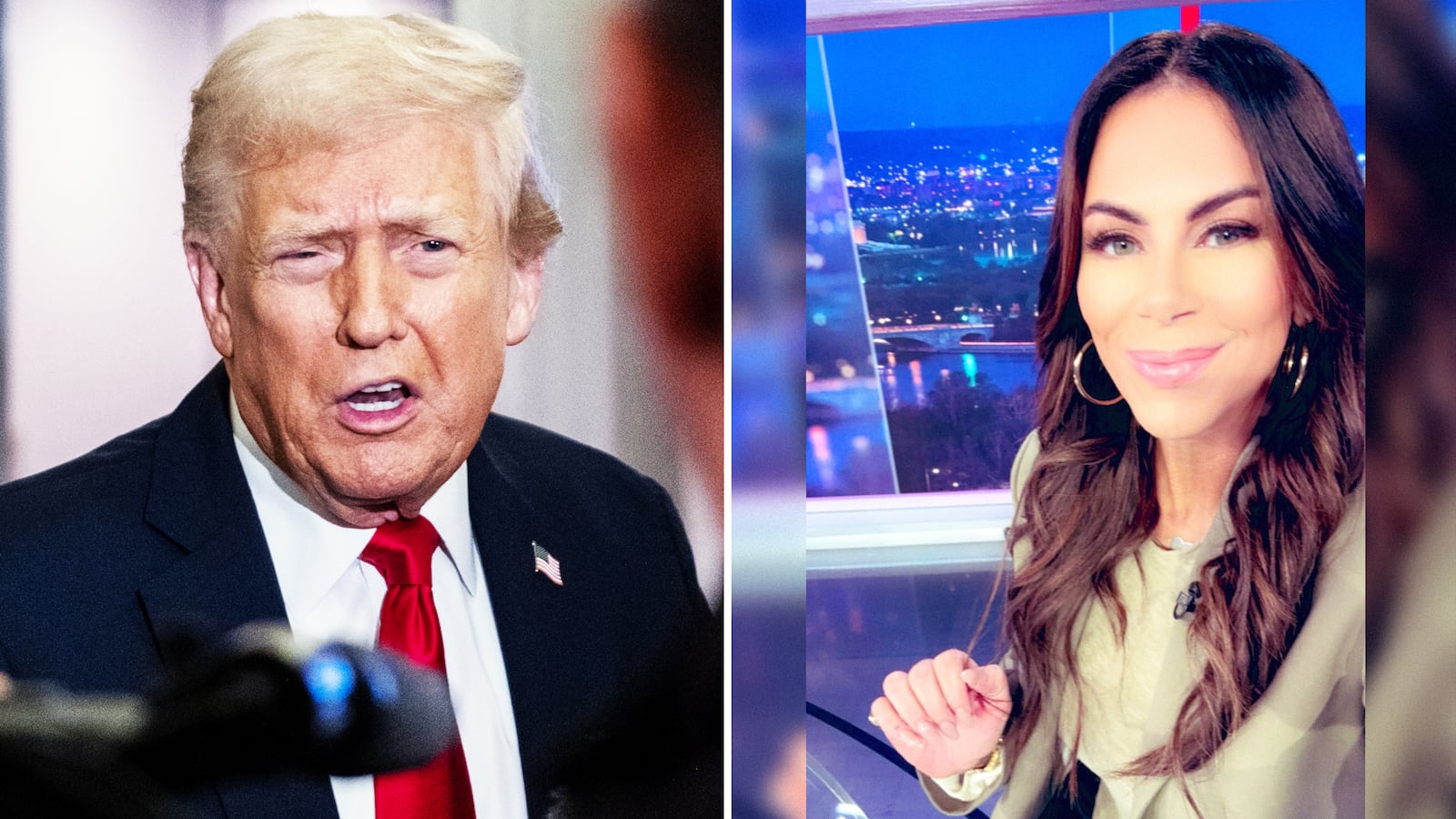 Donald Trump and Kate Bennett.