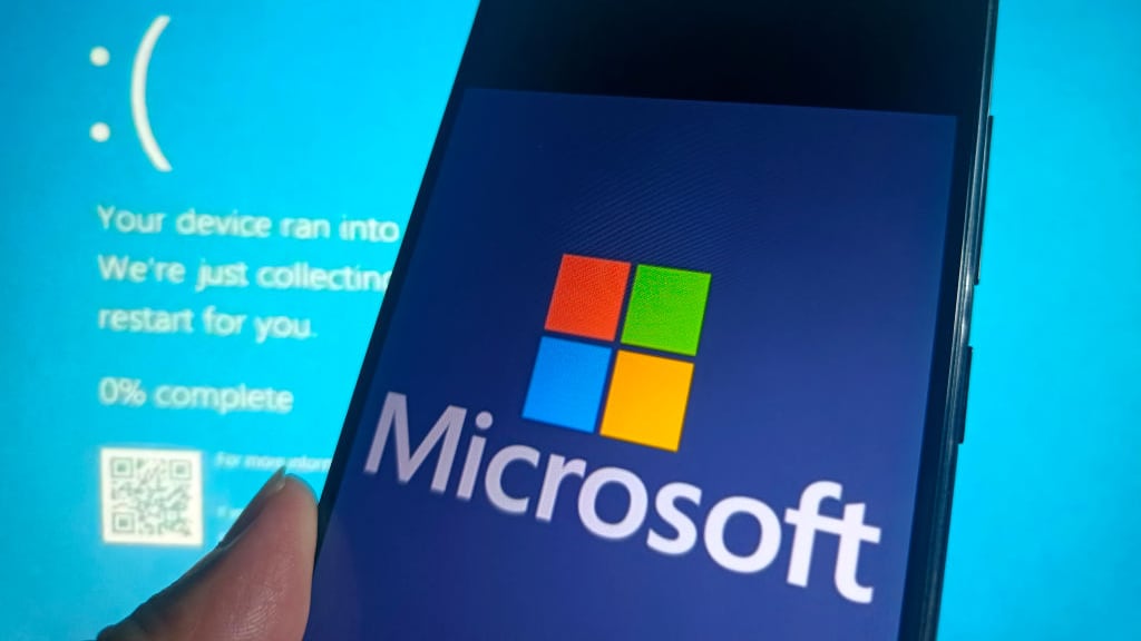 The Microsoft Blue Screen of Death.