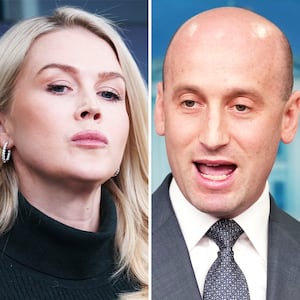 Karoline Leavitt, Alex Pretti, and Stephen Miller.