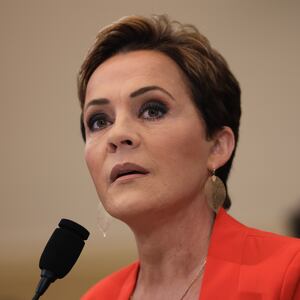 WASHINGTON, DC - JUNE 25:  Senior Advisor for the U.S. Agency for Global Media Kari Lake speaks during a House Committee on Foreign Affairs hearing on June 25, 2025 in Washington, DC. The hearing is entitled “Spies, Lies, and Mismanagement: Examining the U.S. Agency for Global Media’s Downfall”. (Photo by Joe Raedle/Getty Images)