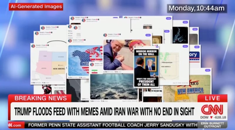 CNN air some of Trump's barrage of Truth Social posts.