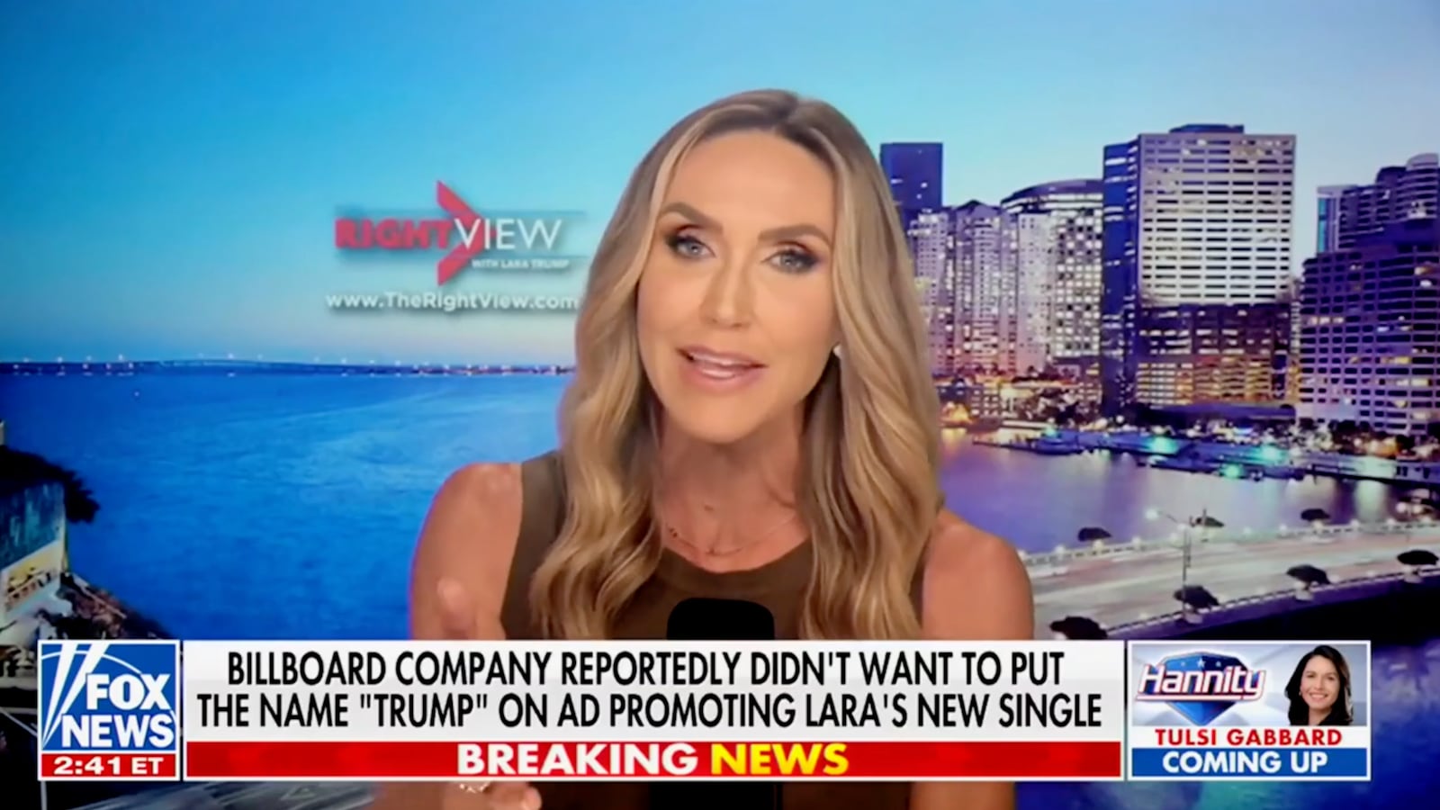 Lara Trump speaks on Fox News about her song ‘I Won’t Back Down’ being suppressed because it’s ‘too political.’
