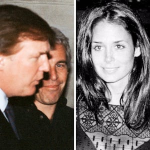 Stacey Williams with Trump and Epstein