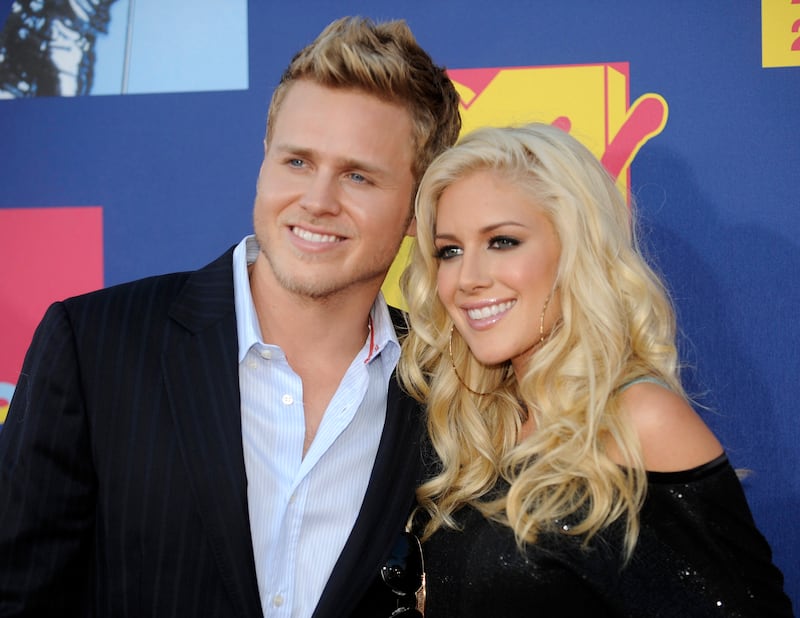 Reality television personalities Spencer Pratt (L) and Heidi Montag arrive at the 2008 MTV Video Music Awards in Los Angeles September 7, 2008.