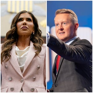 Kristi Noem and Ken Jennings