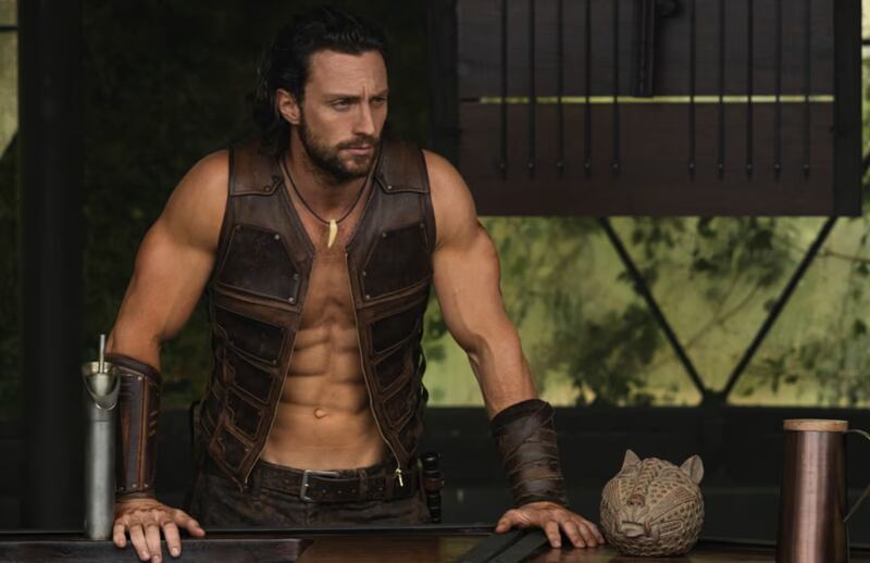 Aaron Taylor Johnson in ‘Kraven the Hunter.’