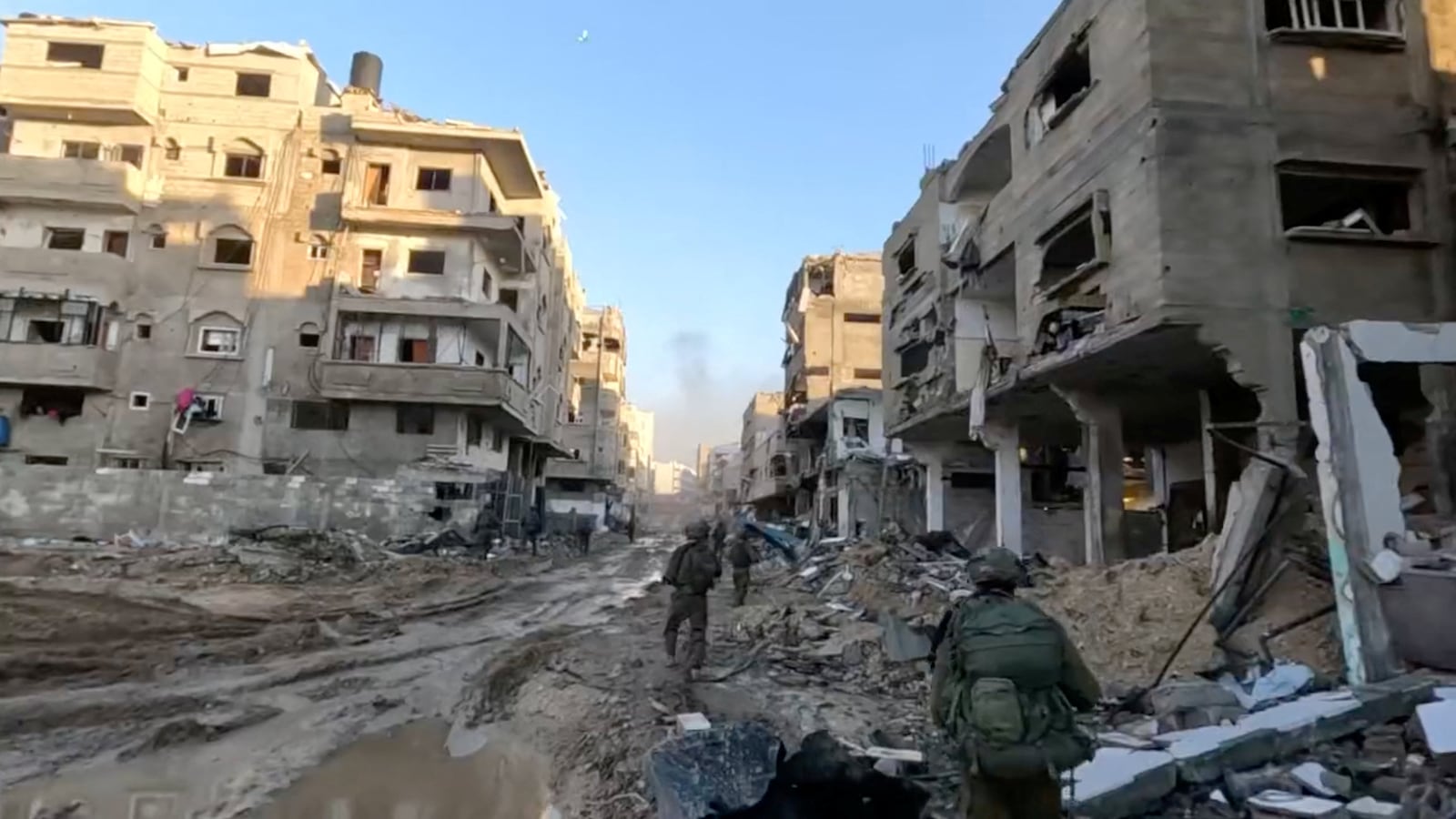 Israeli soldiers pictured in Gaza.