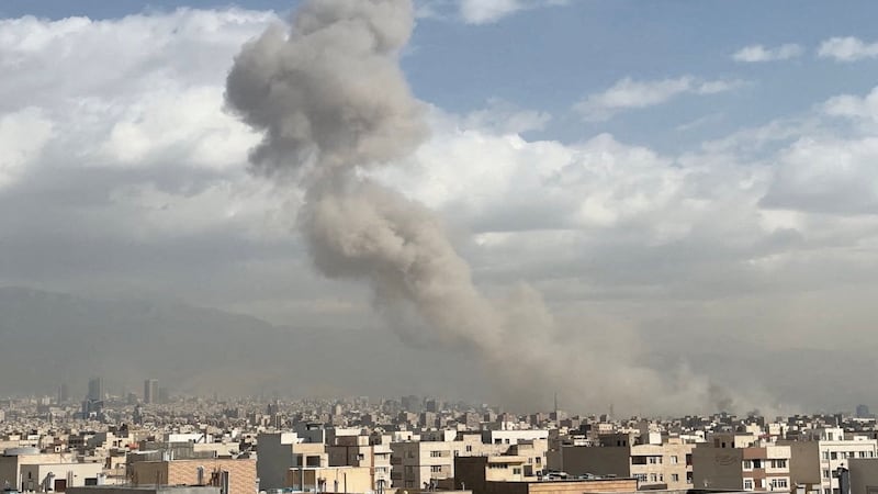 Smoke rises following an explosion, after Israel's Defence Minister Israel Katz said Israel had launched a pre-emptive attack against Iran, in Tehran, Iran February 28, 2026  WANA (West Asia News Agency) VIA REUTERS