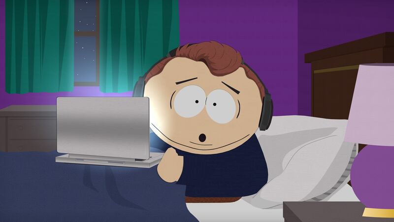 Cartman as a version of Turning Points USA founder Charlie Kirk on Season 27, Episode 2 of “South Park.”