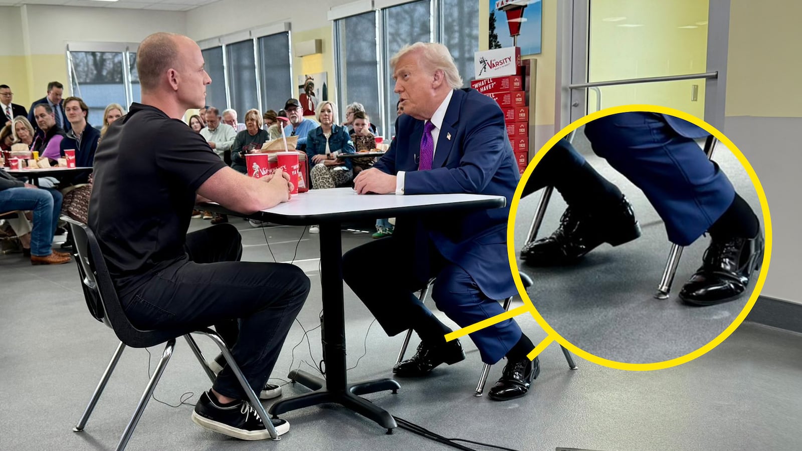 Donald Trump's swollen ankles are highlighted in a X post.
