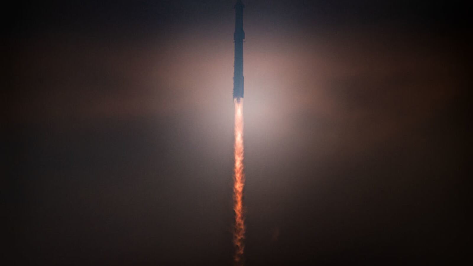 The SpaceX Starship launches during its fourth flight test from Boca Chica beach on June 6, 2024, in Brownsville, Texas.