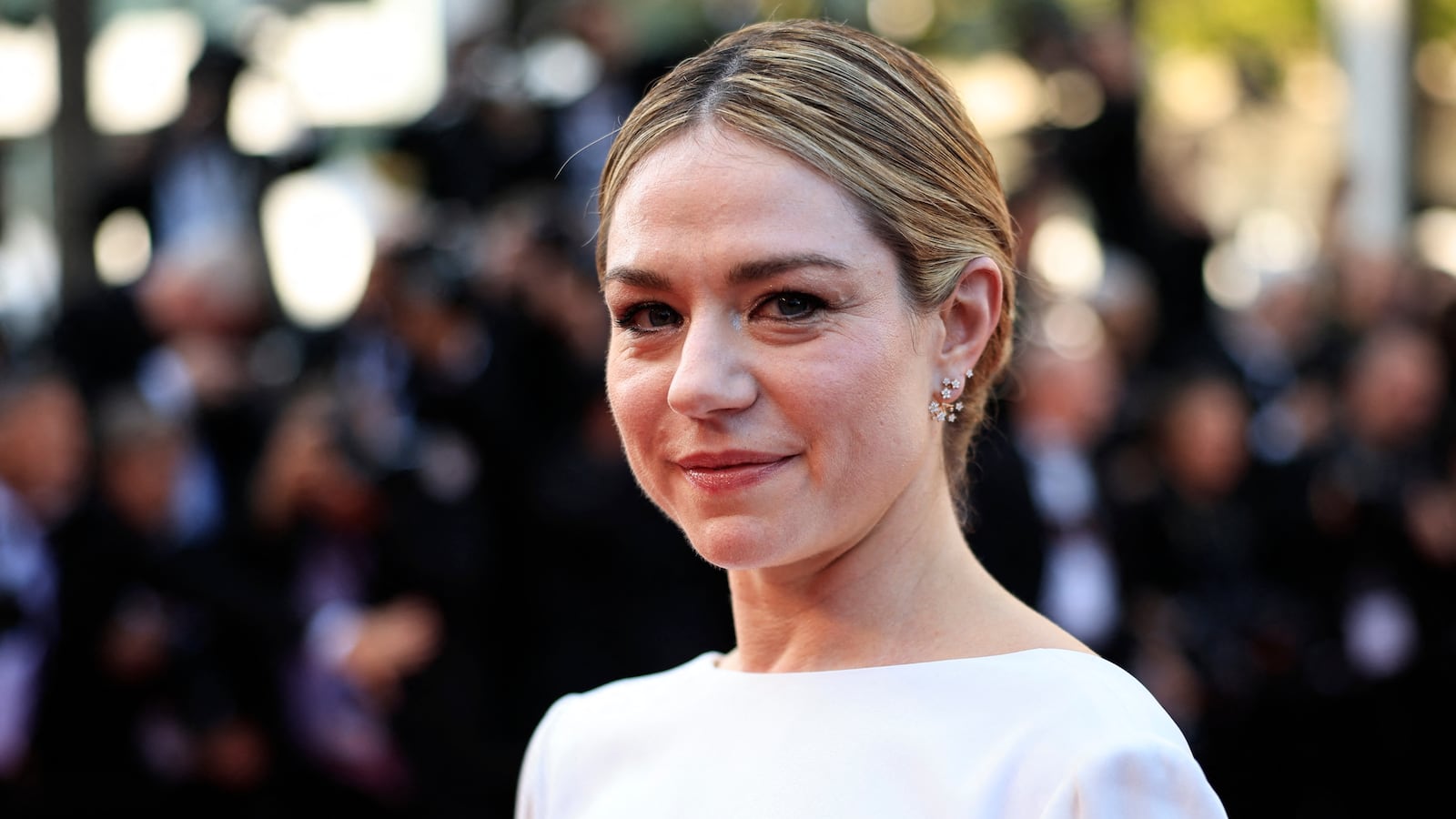 Belgian actress and member of the Un Certain Regard jury Emilie Dequenne arrives for the screening of the film "The Old Oak" during the 76th edition of the Cannes Film Festival in Cannes, southern France, on May 26, 2023.