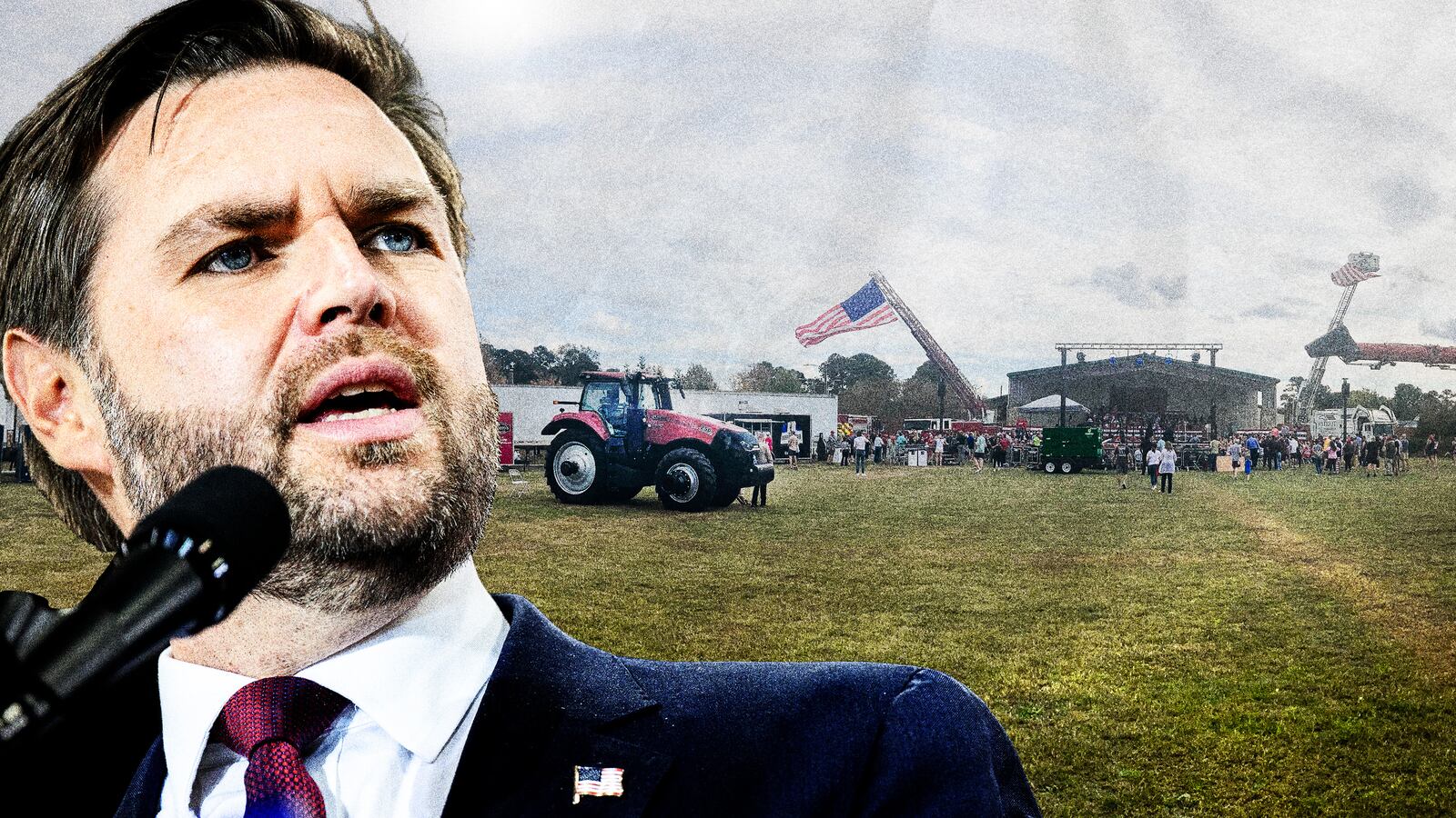 A queue did not trouble rally-goers waiting to attend J.D. Vance's rally Friday in Selma, N.C.