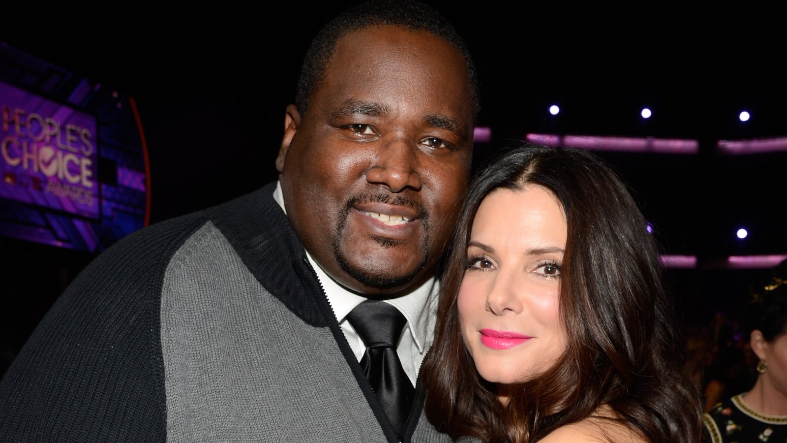 Quinton Aaron and Sandra Bullock