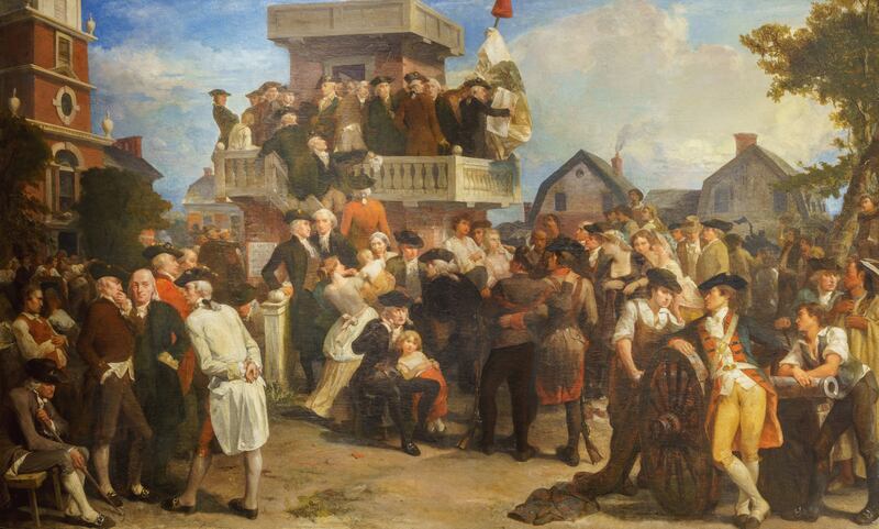 The First Reading of the Declaration of Independence by Peter Frederick Rothermel, 1867.