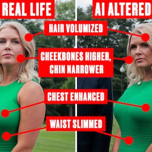 Karoline Leavitt Real Life and AI comparison