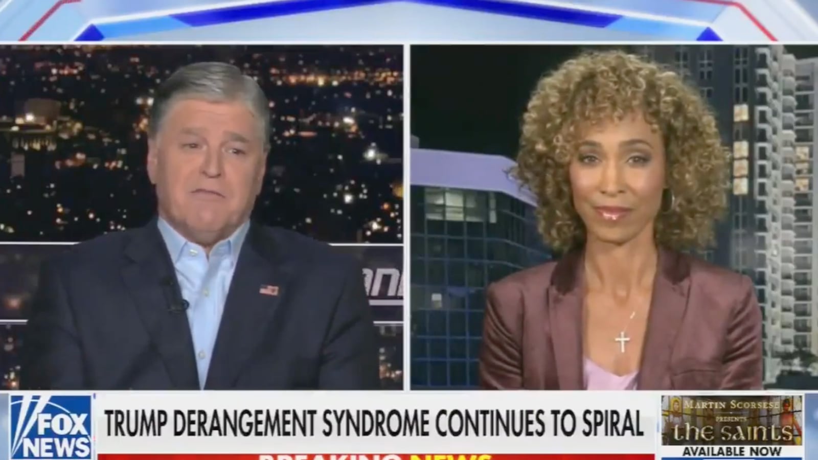 Sean Hannity and Sage Steele on Fox News