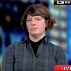 Emily Heller speaking to Erin Burnett