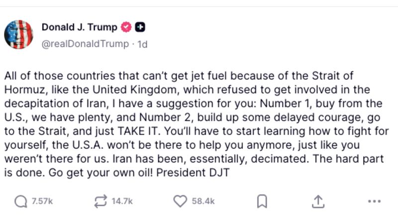 Donald Trump/TruthSocial