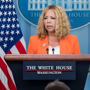 Rep. Lucy McBath (D-GA) speaks during the daily briefing in the Brady Press Briefing Room of the White House.