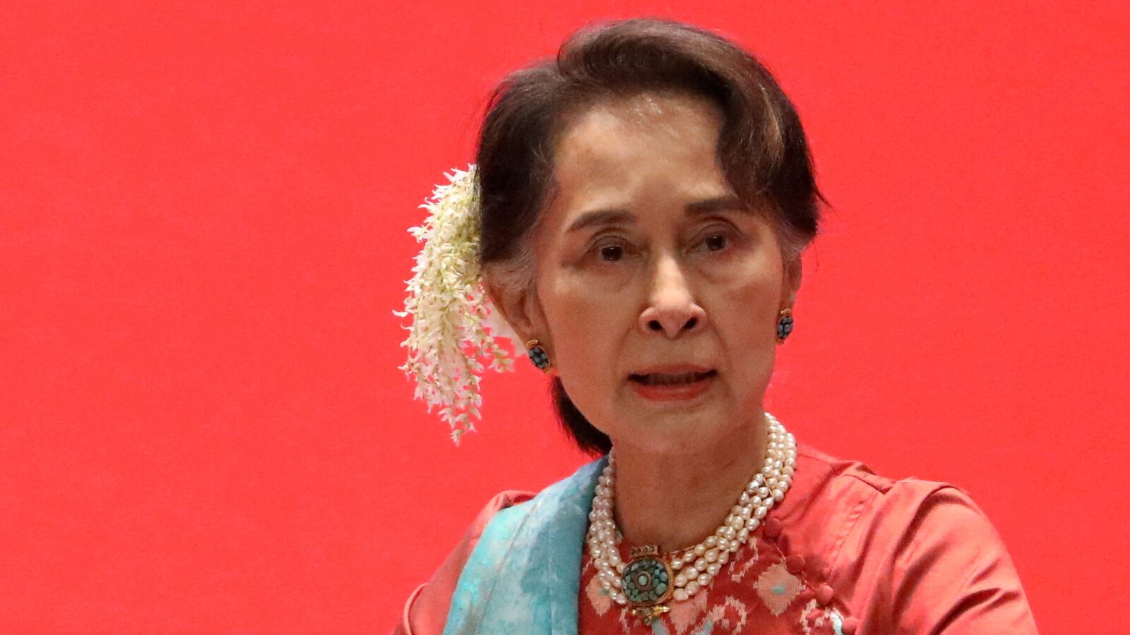 Myanmar’s State Counsellor Aung San Suu Kyi attends Invest Myanmar in Naypyitaw, Myanmar, January 28, 2019.