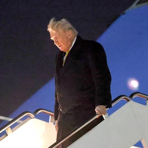 JOINT BASE ANDREWS, MARYLAND - JANUARY 04: U.S. President Donald Trump steps off Air Force One at Joint Base Andrews on January 4, 2026 at Joint Base Andrews, Maryland. Trump is returning to the White House after giving the order for the United States law enforcement to capture Venezuelan President Nicolás Maduro and his wife. (Photo by Joe Raedle/Getty Images)