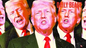 A photo illustration of Donald Trump podcast.