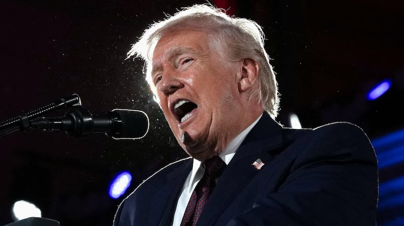 U.S. President Donald Trump speaks during the National Republican Congressional Committee (NRCC) annual fundraising dinner in Washington, D.C., U.S., March 25, 2026.
