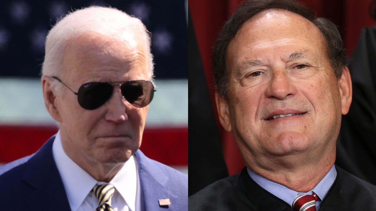 Joe Biden and Samuel Alito