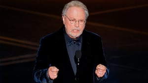 Billy Crystal speaks about Rob Reiner during the Oscars show at the 98th Academy Awards in Hollywood, Los Angeles, California, on March 15, 2026.