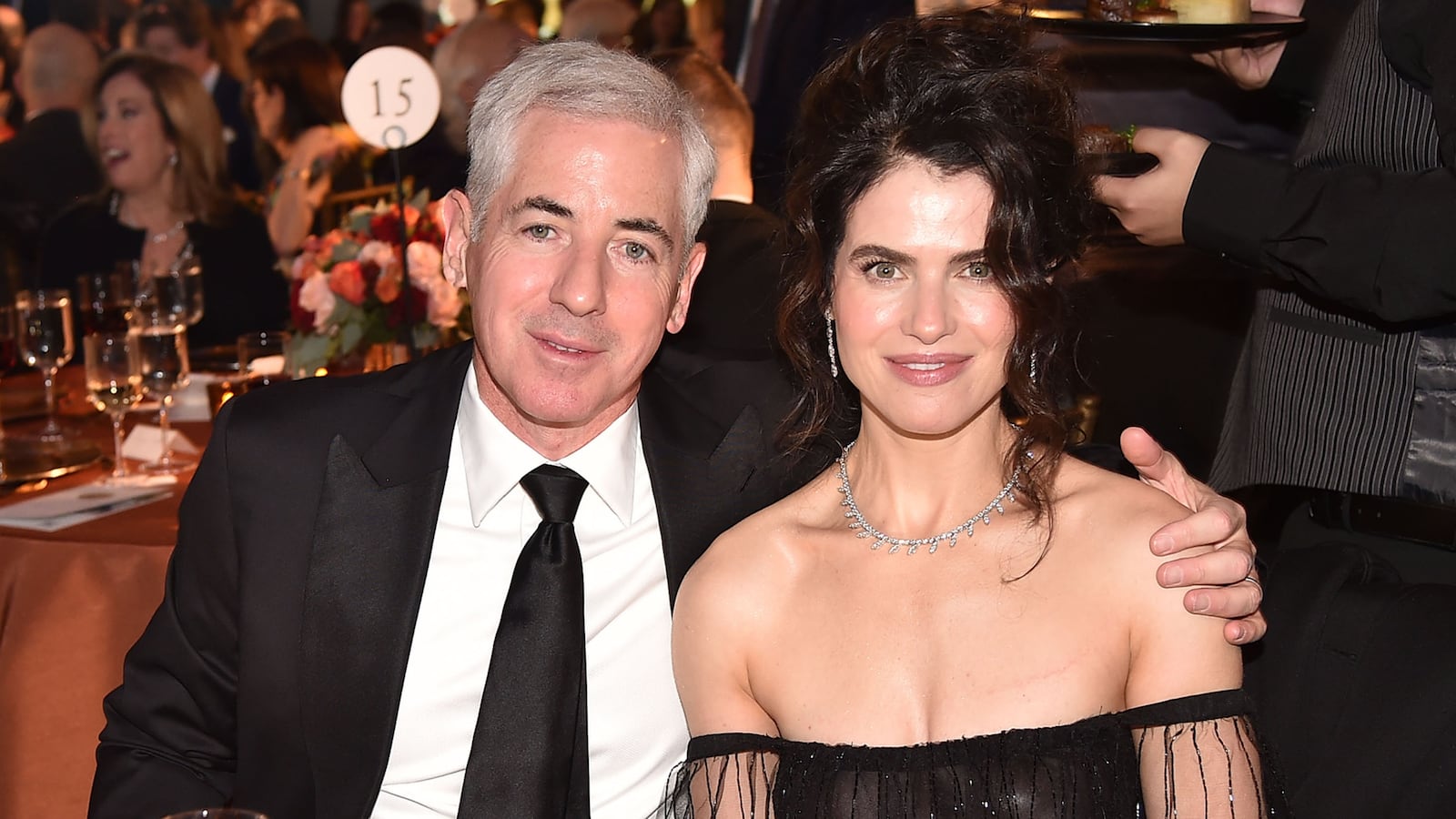 Bill Ackman and Neri Oxman attend the 2024 CSHL Double Helix Medals Dinner at the American Museum of Natural History on November 14, 2024 in New York City.