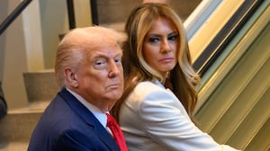 President Donald Trump and first lady Melania Trump had the escalator stop as they were arriving for the 80th session of the UN’s General Assembly on September 23, 2025 in New York City.