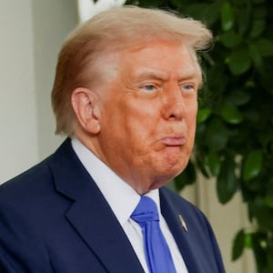 U.S. President Donald Trump welcomes Canada's Prime Minister Mark Carney at the White House in Washington, D.C., U.S., October 7, 2025.