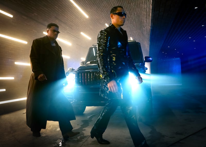 Jeremy Pope as Jeremy and Anthony Ramos The Assassin.