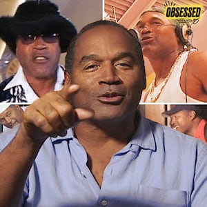 A photo illustration of OJ Simpson and screengrabs from Juiced 2006.