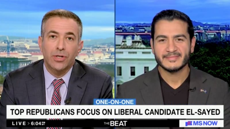 Ari Melber interviews Abdul El-Sayed on MS NOW.