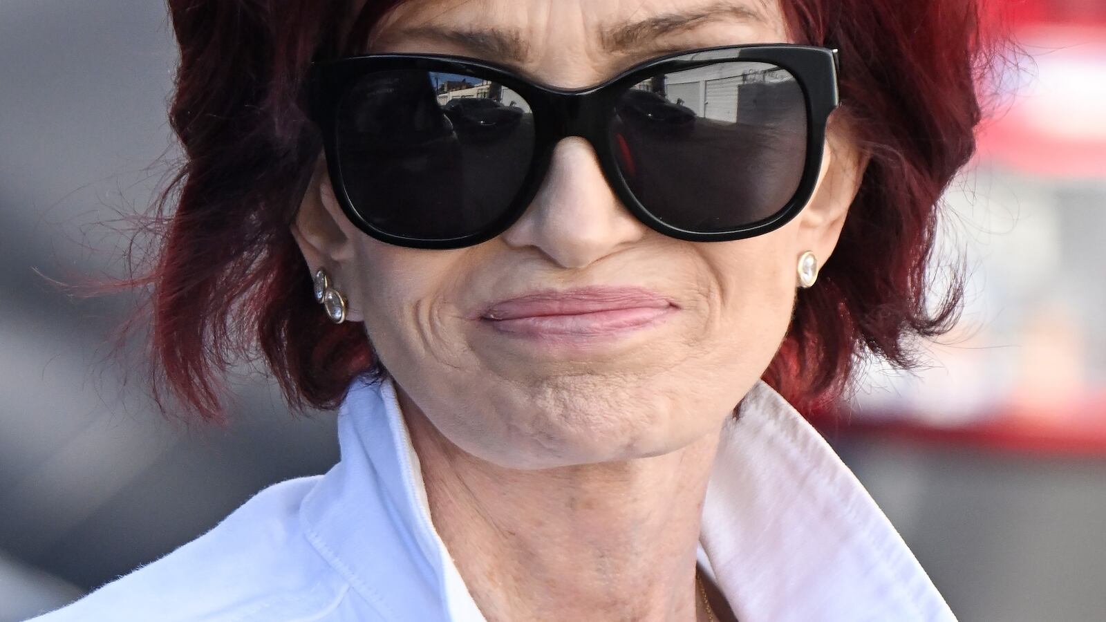 Sharon Osbourne is seen running errands on April 2, 2025 in Hollywood, California.