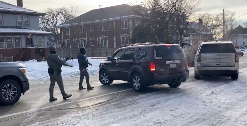 Still from a social media video showing a woman being shot and killed by an ICE officer in Minneapolis, Minnesota
