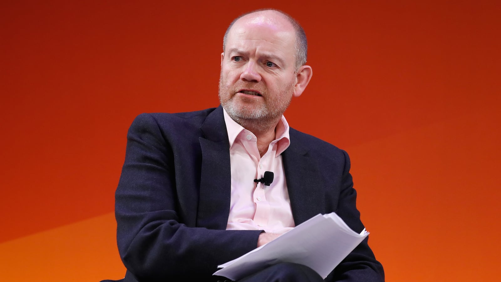 Mark Thompson speaks onstage at the Fireside with the New York Times talk on the Times Center Stage during 2016 Advertising Week New York on Sept. 29, 2016, in New York City.
