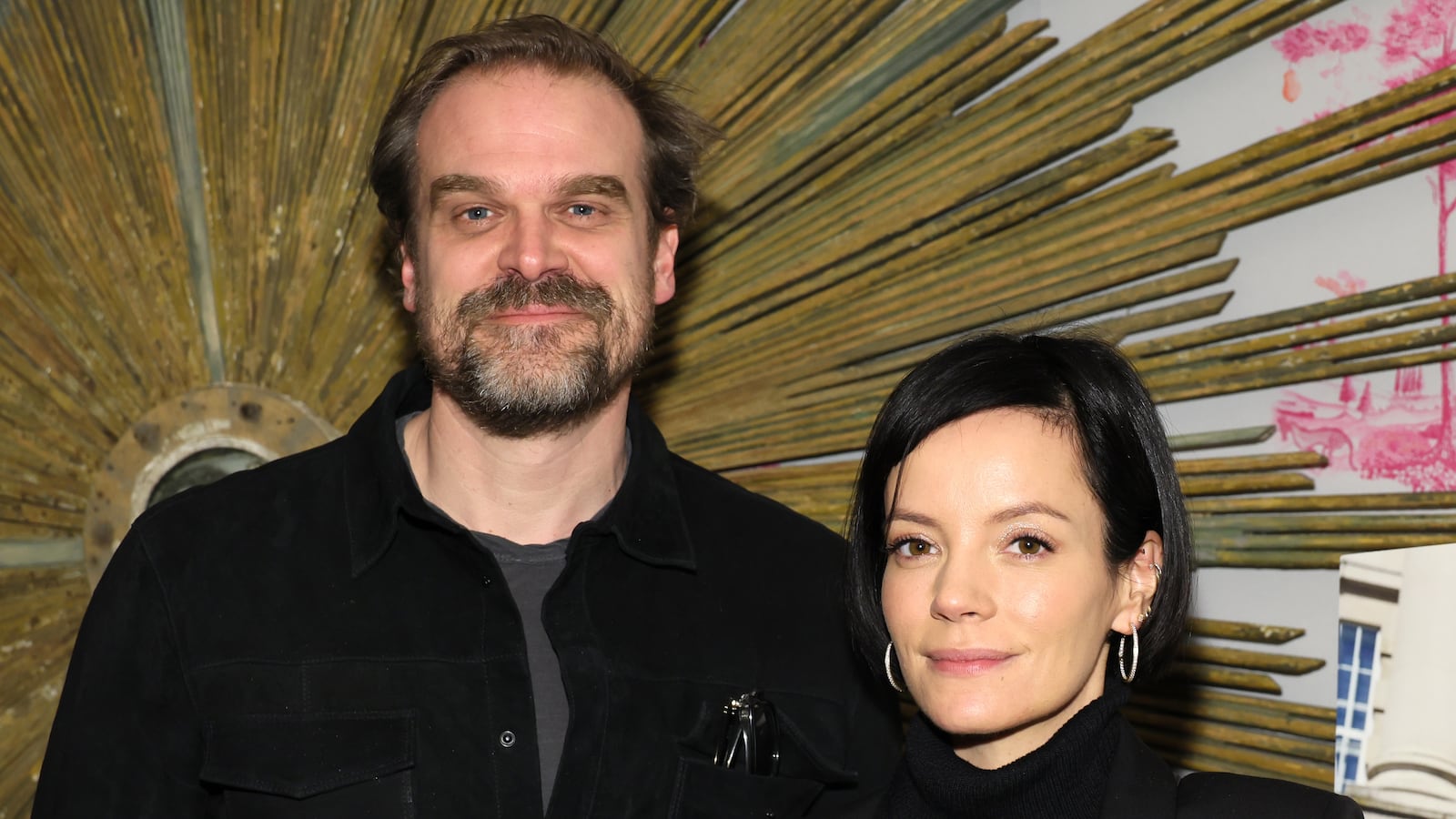 David Harbour and Lily Allen at a film screening in 2022.