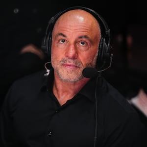 Joe Rogan looks on during the UFC 306 at Riyadh Season Noche UFC event at Sphere on September 14, 2024 in Las Vegas, Nevada. 