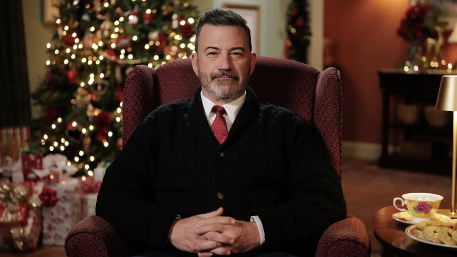 Jimmy Kimmel hosts The Alternative Christmas Message on the U.K.'s Channel 4.