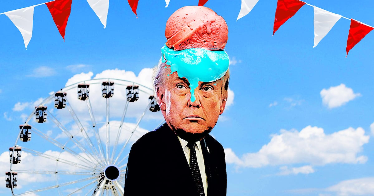Trump’s Tacky State Fair Suffers Literal Meltdown