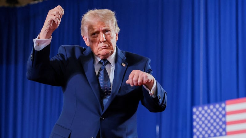 U.S. President Donald Trump reacts on the day of delivering remarks at Rockland Community College in Suffern, New York, U.S., May 22, 2026. REUTERS/Kylie Cooper