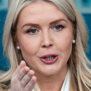 White House Press Secretary Karoline Leavitt takes questions from media members as she holds a press briefing at the White House in Washington, D.C., U.S., March 4, 2026. REUTERS/Jonathan Ernst