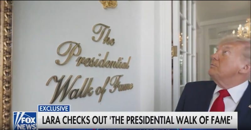 Donald Trump marvels at his own handiwork.