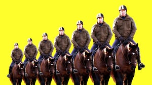 Prince Andrew on a horse